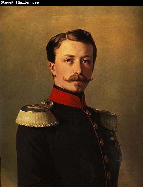 unknow artist Portrait of Grand Duke Frederick I of Baden. Copy of the Winterhalter painting by R. Grether from 1857